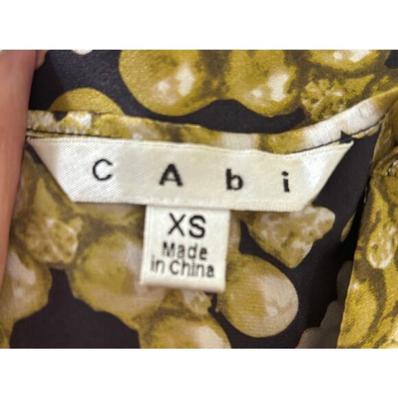 CAbi silk babydoll top, green/black, Baroque, statement, boho luxe, maximalism - Picture 5 of 6